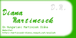 diana martincsek business card